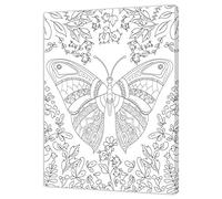 Pintcolor 7160.0 Frame with Printed Canvas for Colouring, Fir Wood/Cotton, White/Black, 40 x 50 x 3.5 cm, 100% Made in Italy
