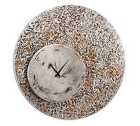 Pintdecor Eccentric Clock, MDF, Gold/Silver, 70x70x5 cm, Made in Italy