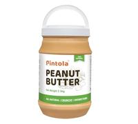Pintola All Natural Peanut Butter Crunchy 2.5kg | Unsweetened | 30g Protein | No Palm Oil, Natural, No Added Sugar, Vegan and Single Origin Peanuts | sugar free peanut butter | 100% Pure | Nut Butter