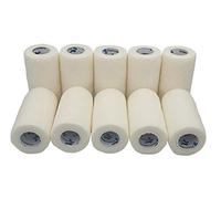 PintoMed - 10 X White X 10CM X 4.5M - Cohesive Bandage Stretched, Self-Adhesive Flexible Bandages, First Aid Sports Wrap Bandages Pack Individually for Medical, Sports and Veterinary use.