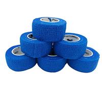 PintoMed - 6 X Blue X 2.5CM X 4.5M - Cohesive Bandage Stretched, Self-Adhesive Flexible Bandages, First Aid Sports Wrap Bandages Pack Individually for Medical, Sports and Veterinary use.
