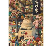 Pintoo Jigsaw Puzzles 1200 Piece for Adults - Phoenix Chan - Maneki Neko's Shop Beautiful Plastic Puzzle for Home Decor Zero Dust Easy Storage [H2696]