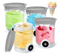 Pints and Lids for Ninja Swirl by CREAMi Ice Cream Maker NC700 Series, Ice Container Accessories Compatible with Ninja NC701UK BPA Free and Dishwasher