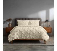 Home Sweet Home UK Pintuck Single Size Duvet Cover Sets Soft PolyCotton Duvet Cover Sets Singlesize With Button Closure Non-Iron Easy Care Bedding With Matching Pillowcase
