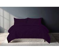 Pintuck Pinch Pleated Polycotton Duvet Cover And Pillowcase/s Set Bed Linen Snug City Plum Single