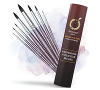 Pinturale Arts 8 Professional Watercolour Brushes For Artists | Watercolour Paint Brushes Set | High Water Absorption and Water Control for Constant Flow