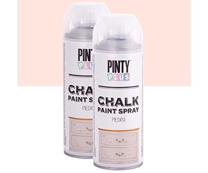 PintyPlus Chalk Finish Spray Paint, Water Based, One coat Coverage, 400 ml (2PK, Stone)