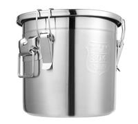 Pinuox Airtight Food Storage Container 12L Large Capacity Food Containers Stainless Steel Storage Bucket with Seal Lid for Rice Flour Oil Sugar Tea Spices