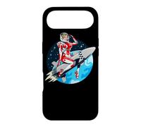 PinUp Girl Astronaut Riding a Rocket in Space Case for iPhone Air