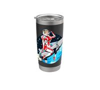 Pinup Girl Astronaut Riding a Rocket in Space Stainless Steel Insulated Tumbler