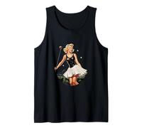 Pinup Girl Golfer Golf Vintage Tank Top