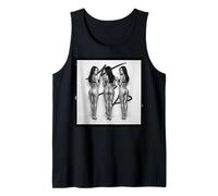 Pinup Girl T Shirt for Men - Seeing Triple B&W Tank Top