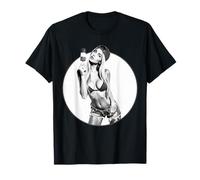 Pinup Girl T Shirt for Men Sexy Pin up Girl & Ice Pop V2 BW T-Shirt