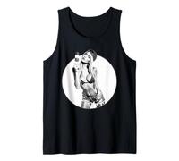 Pinup Girl T Shirt for Men Sexy Pin up Girl & Ice Pop V2 BW Tank Top