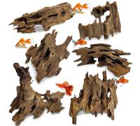 PINVNBY 6 Pcs Driftwood for Aquarium Decor 8" - 11" Natural Large Drift Wood for Fishtank Reptile Tank Aquarium Driftwood Branches Shrimp Wood Terrarium Decoration Assorted
