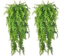 PINVNBY Artificial Hanging Vines Plants Reptile Tank Habitat Decorations Climbing Terrarium Plant with Suction Cup for Bearded Dragons Lizards Geckos Snake Pets Hermit Crab