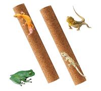 PINVNBY Cork Branches for Reptiles,2 Pcs Natural Wood Bearded Dragon Stick Snake Climbing Branch Habitat Log Decor for Tree Frog Lizard Gecko Spider Chameleon