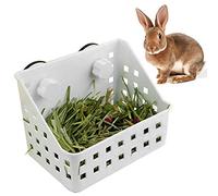 PINVNBY Hay Feeder Less Wasted Hay Rack Manger - Ideal for Rabbit,Chinchilla,Guinea Pig,Plastic Food Bowl Use for Grass & Food