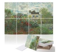 PINWELIFE® Masterpiece Acoustic Art Tiles - 8-Pack 12"×16" Sound Absorbing Panels, Decorative Acoustic Wall Art, Noise and Echo Cancelling for Home Studio/Office, Nano Tape Included