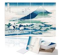 PINWELIFE® Wall Art Acoustic Panels, Sound Proof Absorbing Panels for Home/Office, Decorative Absorbing Dampening, Noise and Echo Cancelling, 120x80cm (Umezawa Manor in Sagami Province)