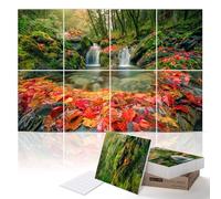PINWELIFE® Wall Art Acoustic Panels, Sound Proof Absorbing Panels for Home/Office, Decorative Absorbing Dampening, Noise and Echo Cancelling, 120x80cm (Autumn Foliage)