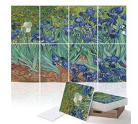 PINWELIFE® Wall Art Acoustic Panels, Sound Proof Absorbing Panels for Home/Office, Decorative Absorbing Dampening, Noise and Echo Cancelling, 120x80cm (Irises, by Vincent Van Gogh)