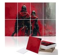 PINWELIFE® Wall Art Acoustic Panels, Sound Proof Absorbing Panels for Home/Office, Decorative Absorbing Dampening, Noise and Echo Cancelling, 120x80cm (Warriors)
