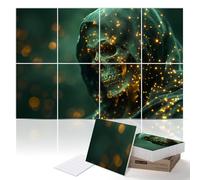 PINWELIFE® Wall Art Acoustic Panels, Sound Proof Absorbing Panels for Home/Office, Decorative Absorbing Dampening, Noise and Echo Cancelling, 120x80cm (Dark Angel)