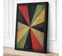 Pinwheel Geometry Retro Canvas Wall Art Print 36x24 Inch (91 x 61 cm)