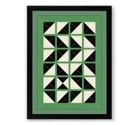 Pinwheel Quilt Geometric Framed Wall Art Print A1 (84.1×59.4cm) Black, Wall Decor for Living Room, Bedroom, Office & Home, Ready to Hang, Art Gift