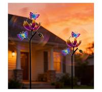 Pinwheels for Yard and Garden, 46 inch/117cm Wind Streamer 3D Wind Sculptures, Yard Wind Catchers Ideal Lovely Gift for Family Friends,B（2Packs）