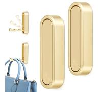 Pinyenr 2 pcs Folding Coat Hooks, Gold Foldable Wall Hooks Heavy Duty Coat Hook Fold Down Wall Hanging Hook for Bathroom, Kitchen, Entryway