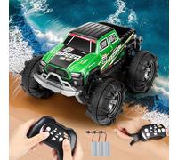 Pinyenr Remote Controlled Car, Amphibian Vehicle Remote Controlled RC Car Remote Control Car with Coloured Light, Gifts Toy from 3 4 5 6 7 8 9 Years