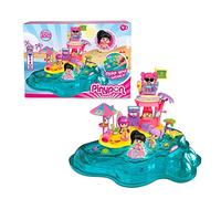 Pinypon - Beach Play Playset with surfing and animal sports accessories, can make waves, 1 mini doll, Summer Toys for Children Ages 4+, Famosa (PNY22000)