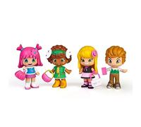 Pinypon - Friends Set, Pack 4 Figures, Michelle, Tasha, Julia and Will Dolls, with 2 Accessories, for Boys and Girls from 4 Years, PINY Institute of New York, Famous (PNP02000)