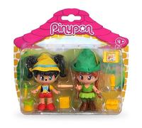 Pinypon - Set of 2 figures, traditional tales, Pinocchio & Robin Hood, recommended for children aged 4 to 8 years (Famosa 700016381)