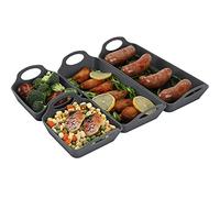 Pinzovemo Silicone Baking Sheet Pan Dividers,Sturdy Heatproof Handles Nonstick Tray,Cooking Reimagined,Reusable Bakeware Set for Meal Prep,Easy to Clean,Air Fryer,Oven Safe