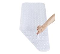 Pinzz Vinyl Non-Slip Bathtub Mat Anti Mould Shower Mat,Extra Long,100 * 40CM/16"*38", Powerful Suction Cup Gripping,Machine Washable, BPA Free, Non-Toxic, Phthalate free, Latex Free(Clear)