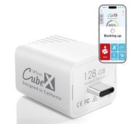 Piodata iXflash Cube 128GB USB Flash Drive for iPhone/iPad/Android, Auto Photo Backup While Fast Charging, Apple MFi USB 3.2 Type C Data Cube Photo Stick Backup Drive, External Hard Drive w/Free APP