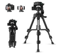 PIOENIMAGE 25 inch Mini Tripod for Camera, Small Tripod for Camera and Phone, Travel Stand for Photography, Video Recording, Compatible with DSLR, Smartphone, Spotting Scopes