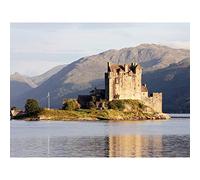Piolle Eilean Donan Castle Kyle Lochalsh Scotland Photo Premium Wall Art Canvas Print 18X24 Inch