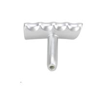 PIOMEGEPKQ Gear Shift Knob T-Handle Shape Car Gear Shift Lever Knob Shifter Black Chrome for Wrangler for Dodge for Charger for Challenger for Chrysler Gear Knob Ball Head Cover(Chrome)