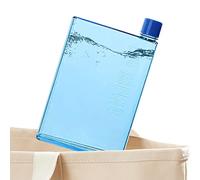 Piomoner Flat A5 Square Water Bottle for Handbag, Small BPA-Free 350ml/420ml Book Drink Bottle for Sports, Travel, School