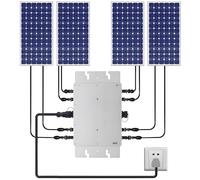 PioMue 1200W 1400W 1600W 1800W Solar Micro Inverter, Grid Tie Mppt Micro Inverter, Waterproof Grid Tie Inverter Converter for Truck, Home, Commercial Use 1800W