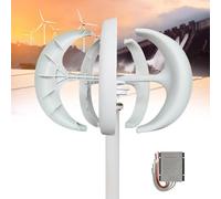 PioMue 18000W Vertical Wind Generator, 5-Blades Wind Turbines Helix Wind Power Turbine Generator,Efficient Wind Energy Converter for Boats Pavilions Cabins Campers 48V