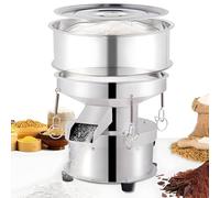 PioMue 50W Commercial Flour Sifter - Electric Automatic Vibrating Sieve Machine, 1350RPM Powder Screening Shaker for Grain Bean Particles 10CM-1Mesh1Lid