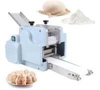 PioMue Automatic Dumpling Skin Maker Machine, Commercial Spring Roll/Pierogi/Ravioli/Momo, 140W Dough Sheeter Dumpling Wrapper Machine Circular+Square