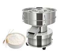 PioMue Automatic Sieve Shaker Machine - 50W Electric Vibrating Sieve, Stainless Steel Commercial Flour Sifter for Particles Beans Pastry Flour 10CM-1Mesh1Lid