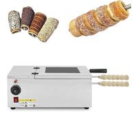PioMue Commercial Electric Fireplace Cake Machine Oven, 1600W Electric Fireplace Cake Roller Maker for Ice Cream Cones, Temperature Control for Restaurant Bakeries