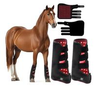 PioMue Horse Equine Red Light Therapy Boots, Horse Near Infrared Therapy Wrap, 660nm 850nm, for Horses Muscle and Joint Leg Pain Left+Right
